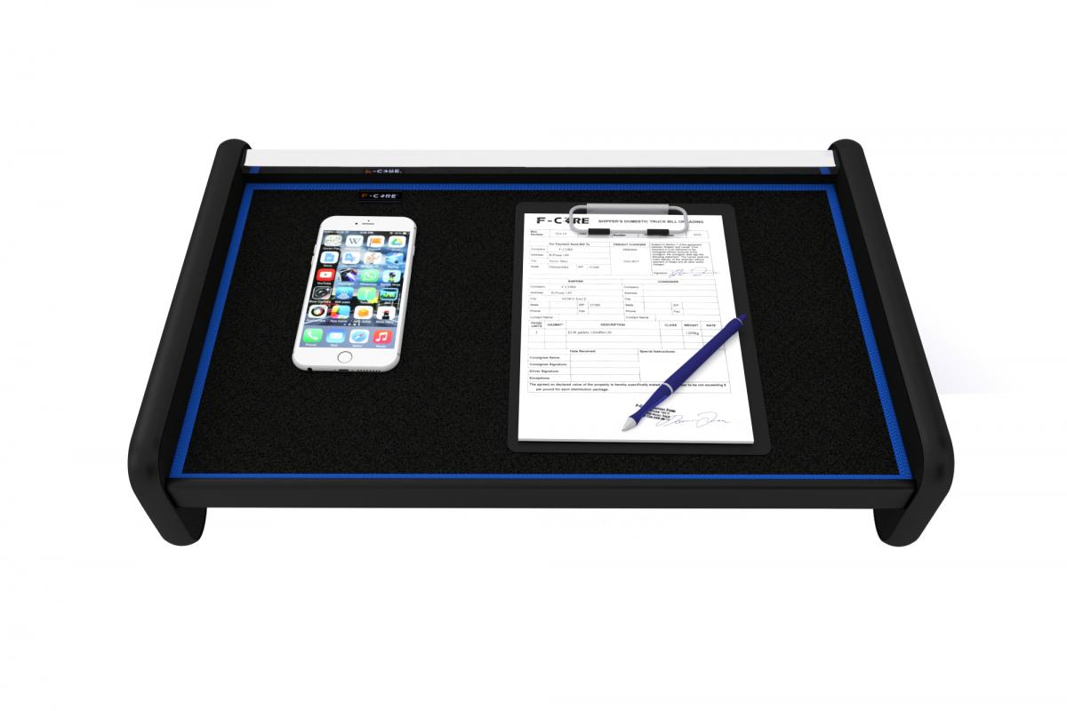 Central Dashboard Table – suitable for Citroën Jumper, suitable for Fiat Ducato and suitable for Peugeot Boxer, from 2006, Blue Carpet