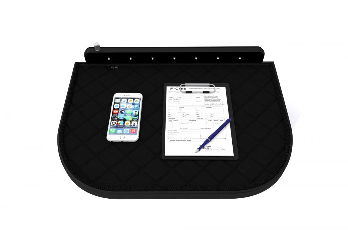 Central Van Table with LED – suitable for Mercedes Sprinter and Volkswagen Crafter 2006–2016, Black Carpet