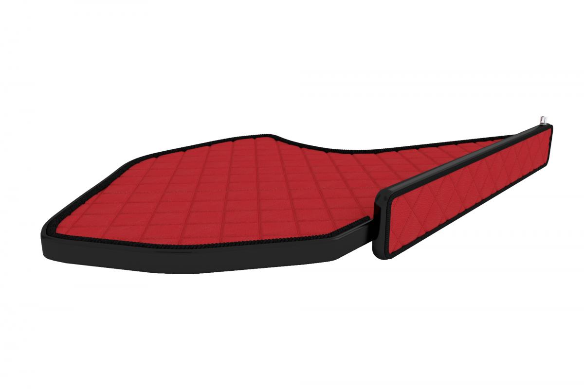 Table centrale pour camion avec LED – adaptée pour DAF XG, XG+ et XF NG (à partir de 10.2021), finition moquette rouge