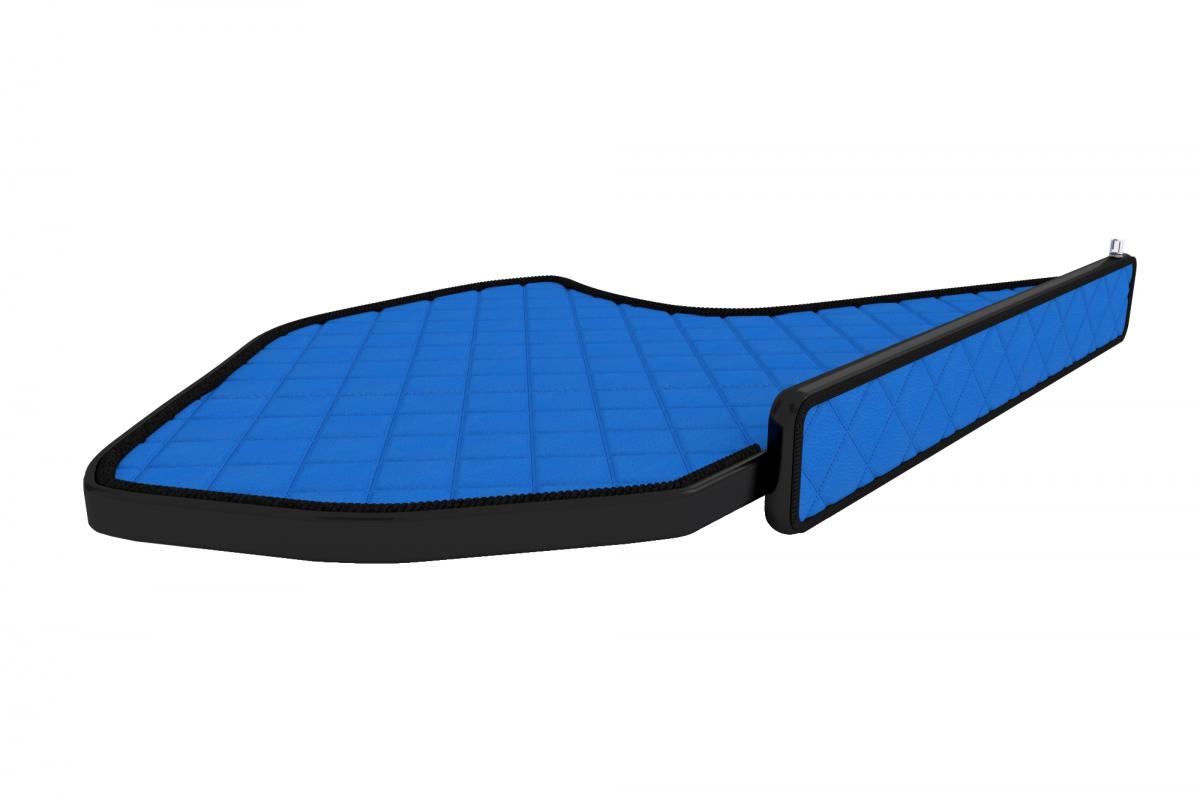 Table centrale pour camion avec LED – adapté pour DAF XG, XG+ et XF NG (à partir de 10.2021), moquette bleue, série Elegance