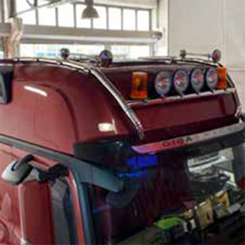 Oberer H-förmiger Deep Roof Frontbügel – geeignet für Mercedes Actros MP4 Megaspace / MP5 Gigaspace, 60 mm Edelstahl