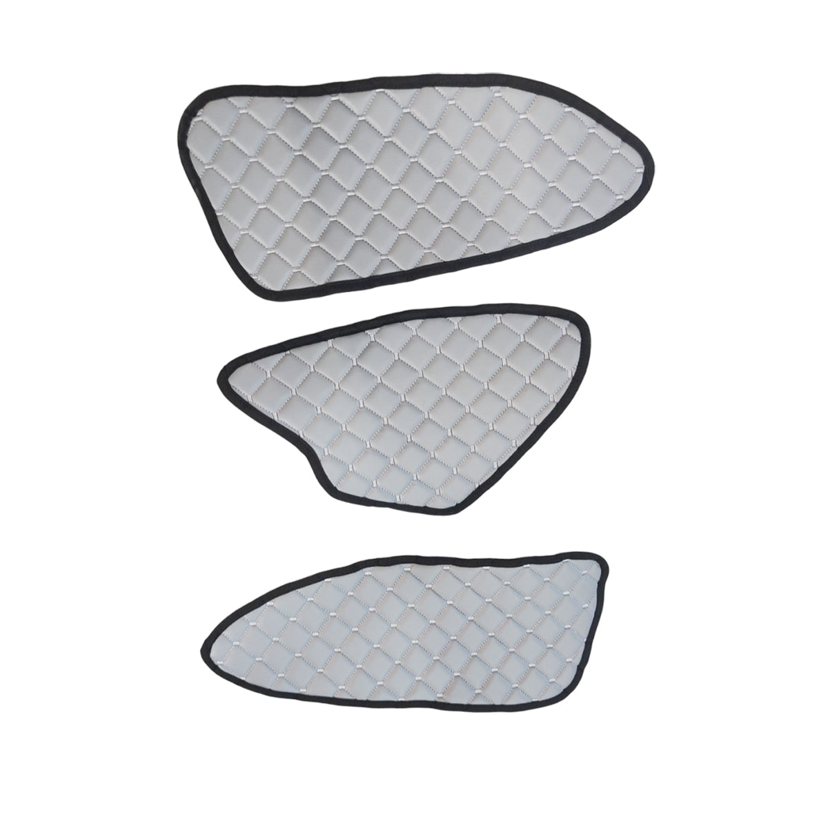 Tür- und Mittelkonsolenmatten – graues Kunstleder (Eco-Leder), geeignet für Mercedes Actros L/F MP5 ab 2021