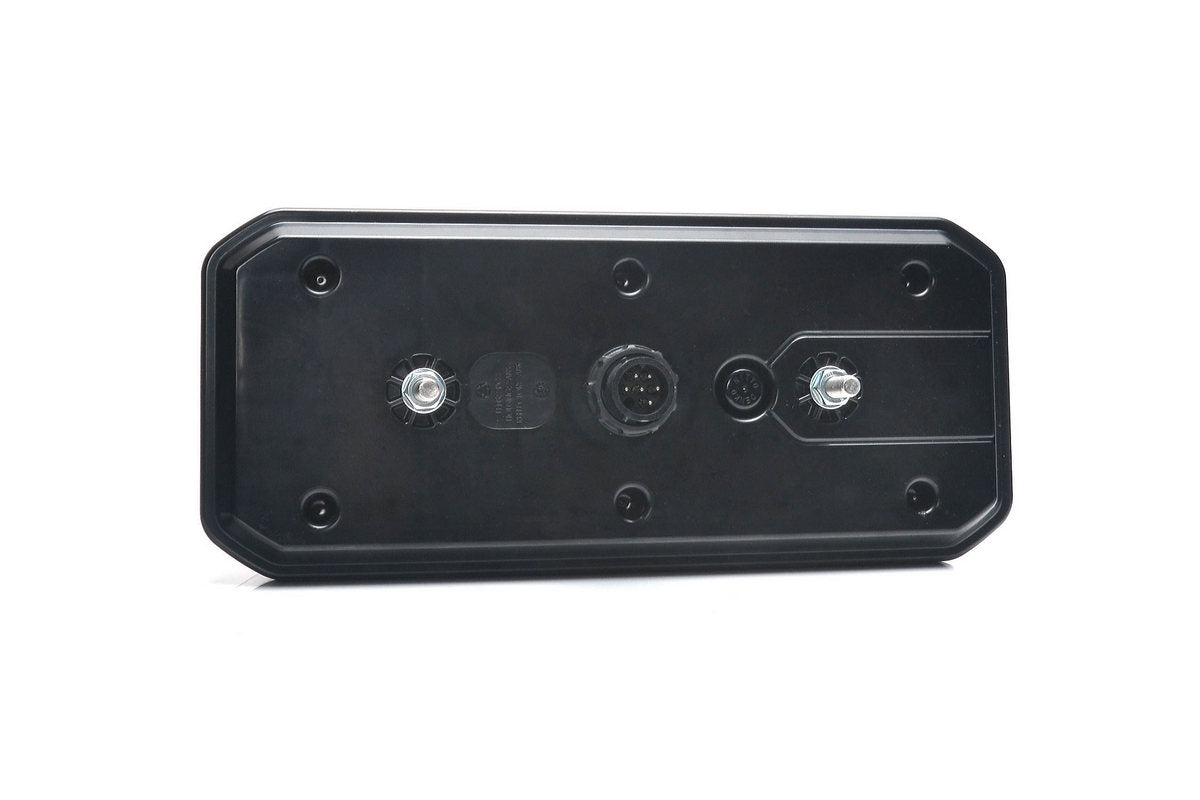 Symmetrische LED-Heckleuchte mit Neon-Effekt und dynamischem Blinker, 12/24V, 306 x 133 x 60 mm