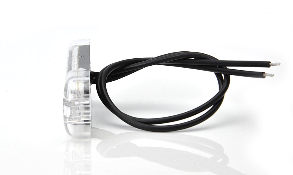 Бяла LED габаритна светлина – 3 LED диода, 12/24 V, 83×24×10 mm, междуосие на болтовете 61 mm