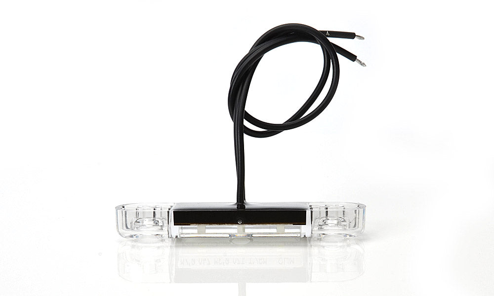 Бяла LED габаритна светлина – 3 LED диода, 12/24 V, 83×24×10 mm, междуосие на болтовете 61 mm