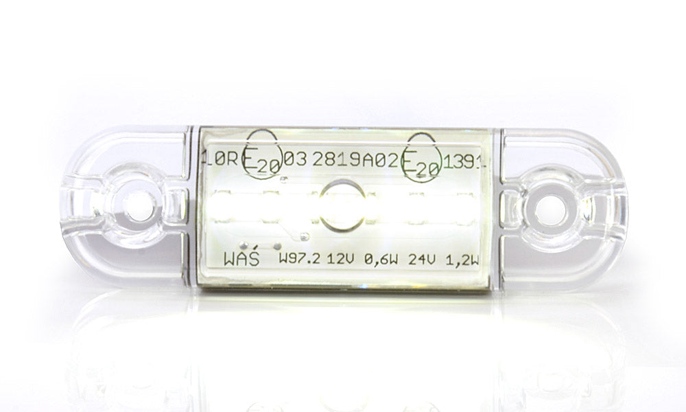 Компактен бял LED габаритен фар, 6 LED диода за автомобили и ремаркета