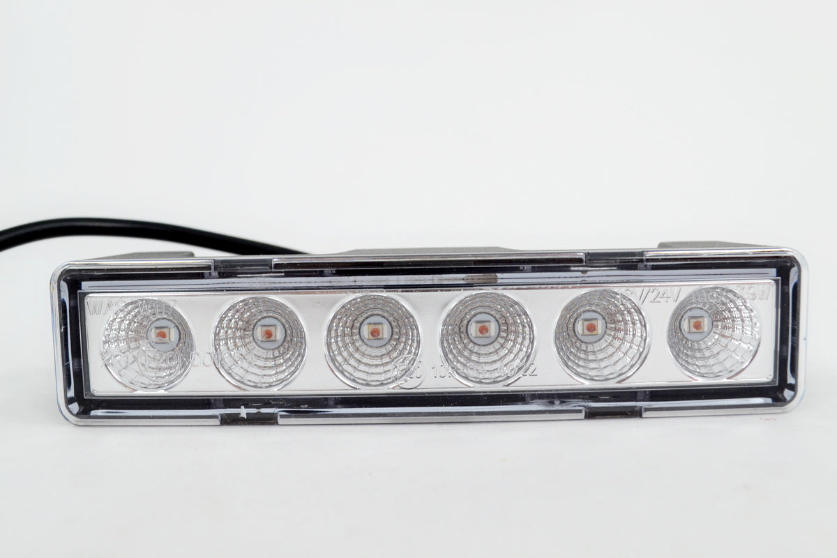 LED rot blinkende Warnleuchte, 12/24 V, 146×32×50 mm, 3 m Kabel