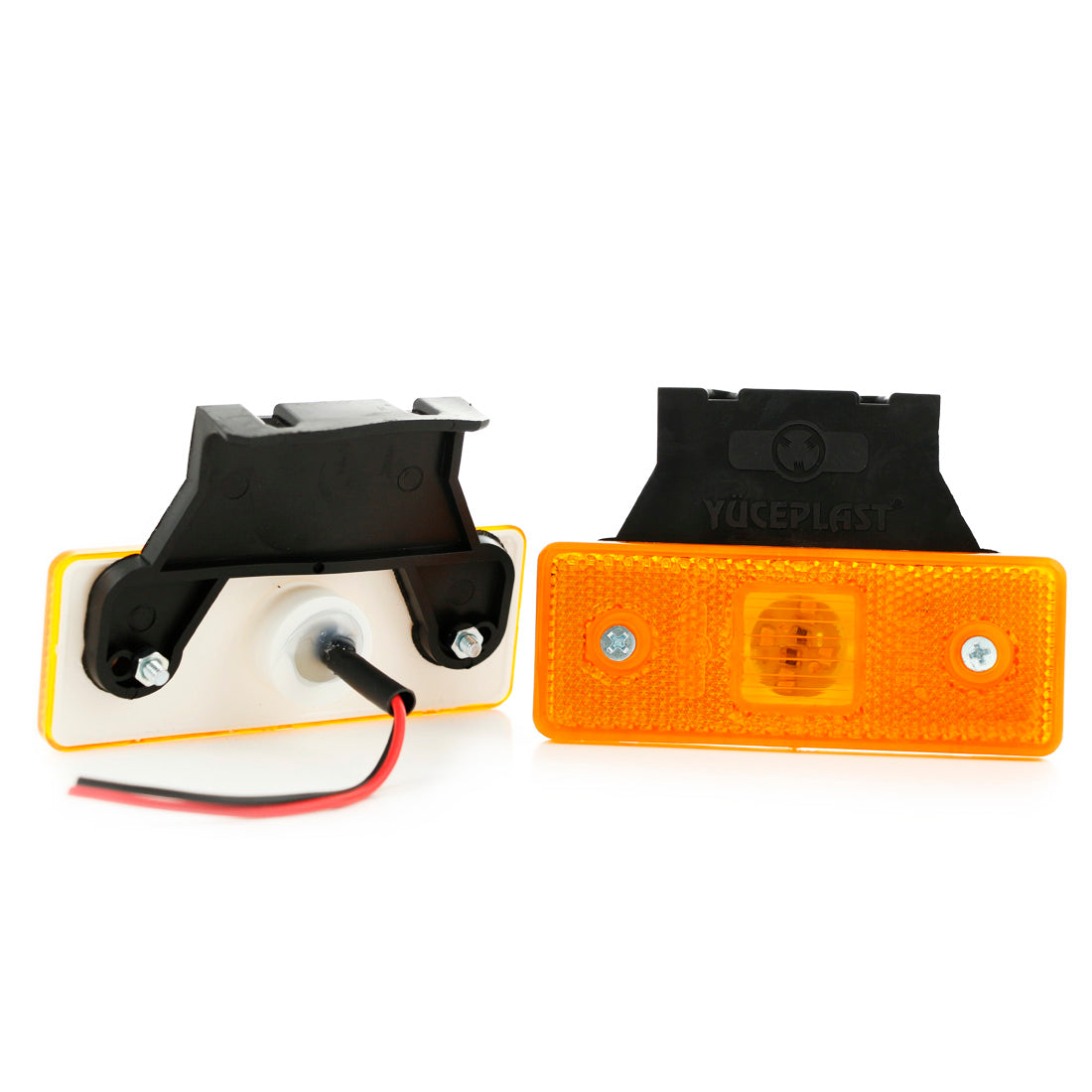 Gelbes LED-Umrisslicht, 4 LEDs, 110 x 42 x 6 mm, 12V