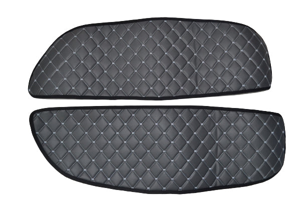 Jeu de tapis de porte – cuir synthétique (éco-cuir), gris, adapté pour MAN TGX 2007–2017
