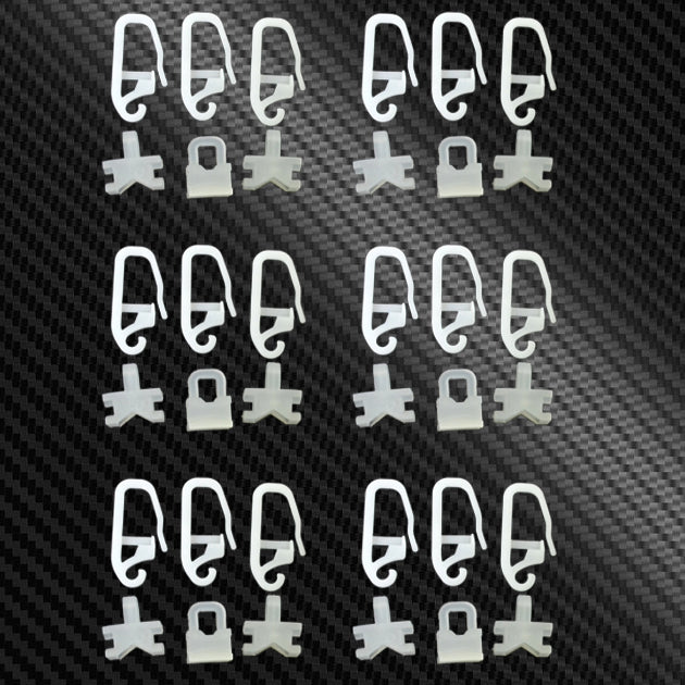 Crochets de rideau – adapté pour Scania 4 Series, lot de 25