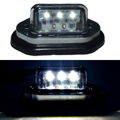 Φωτιστικό πινακίδας κυκλοφορίας LED χρωμίου-νικελίου, λευκό – 7,5 x 3,5 x 3,5 cm