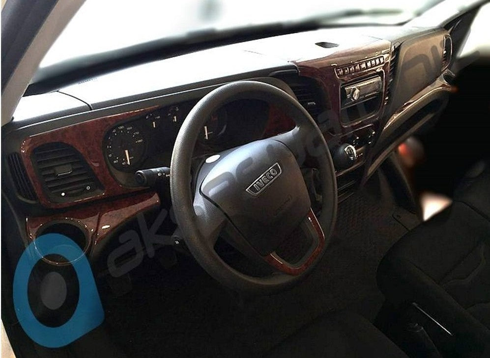 Silicone Mahogany Dashboard Sticker Kit – suitable for Iveco Daily 2015+, 38 Pieces