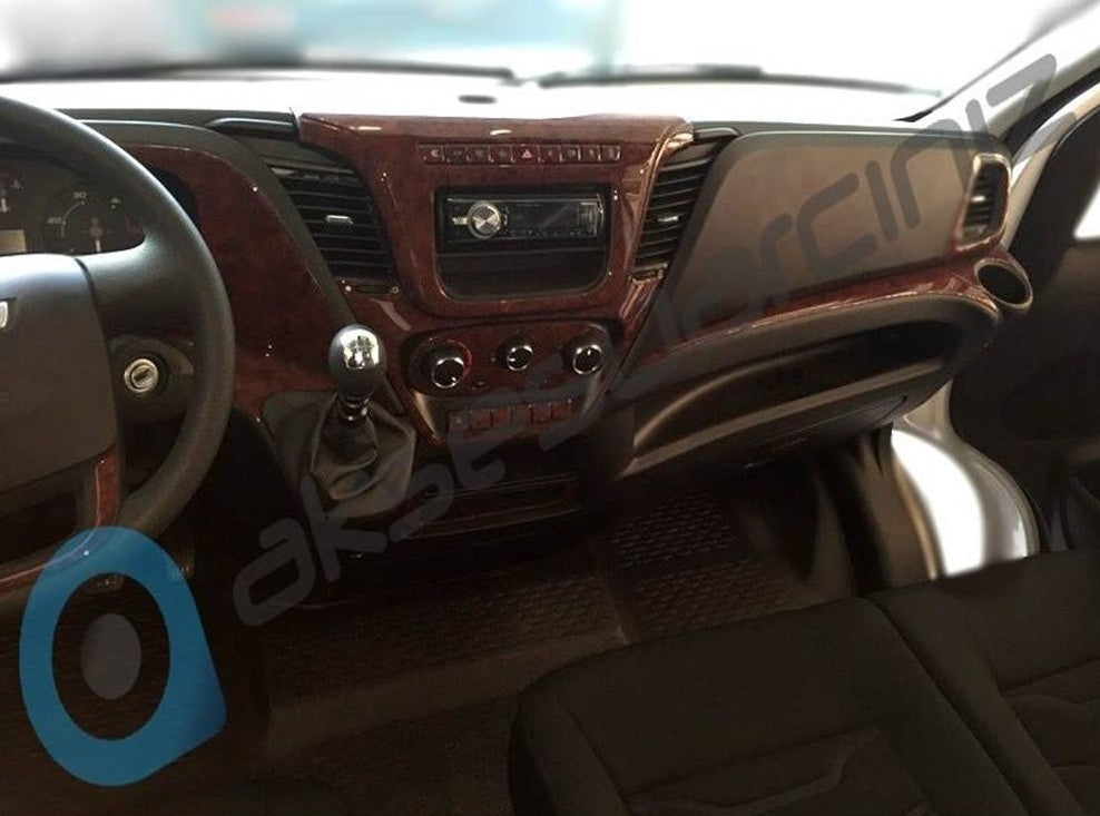 Silicone Mahogany Dashboard Sticker Kit – suitable for Iveco Daily 2015+, 38 Pieces