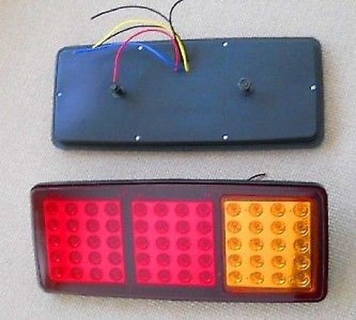 Jeu de feux arrière LED, 3 sections, 60 LED, 24 V, paire pour camions et remorques