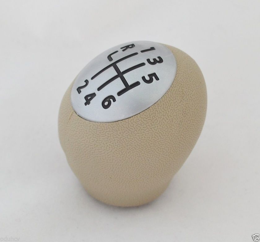 Beige 6-Speed Gear Shift Knob Suitable for Renault Megane