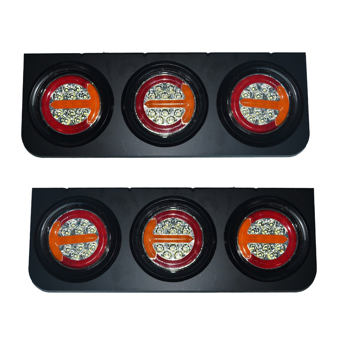 Panneau stop LED néon avec 3 icônes de hamburger rondes, enseigne murale lumineuse 44 cm