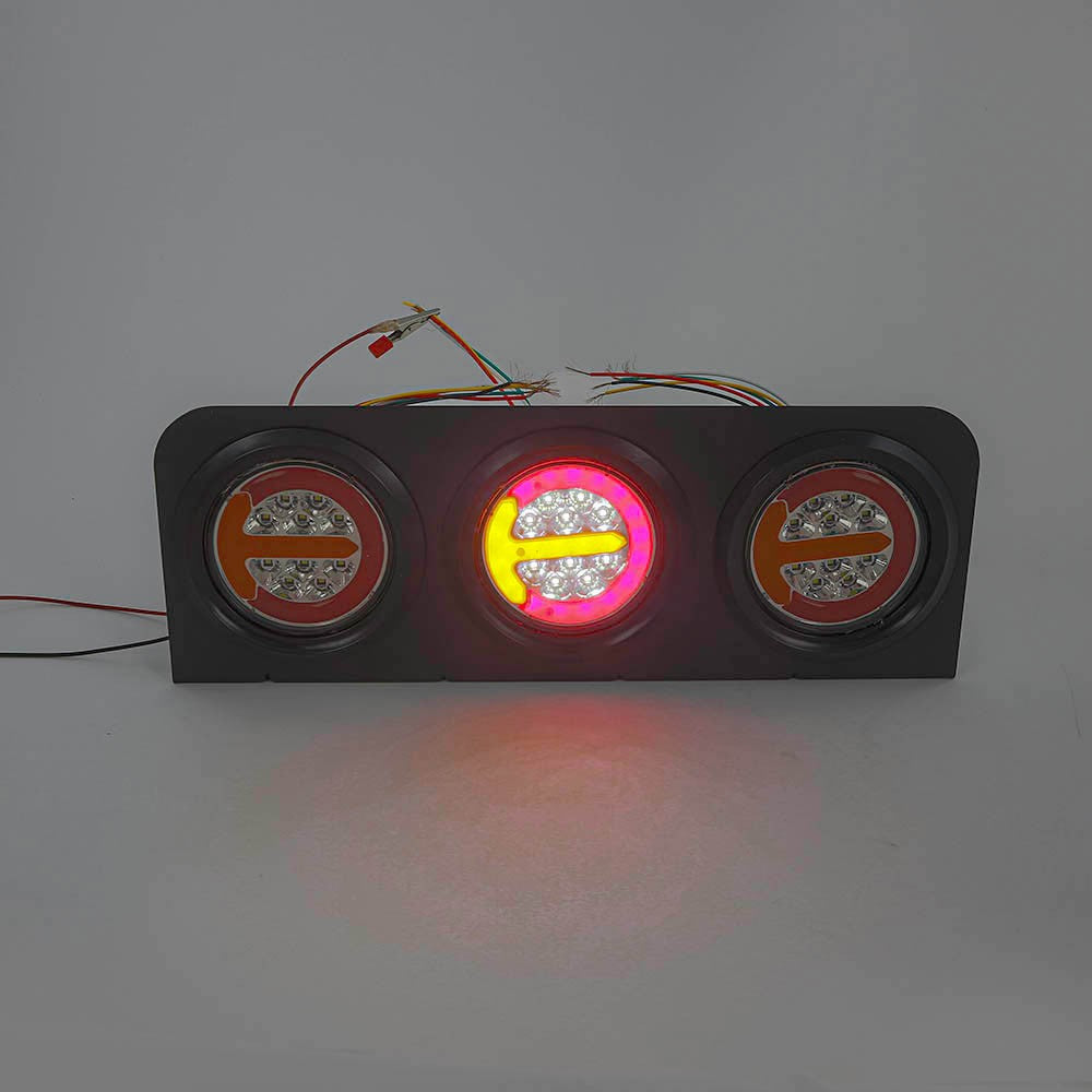 Panneau stop LED néon avec 3 icônes de hamburger rondes, enseigne murale lumineuse 44 cm