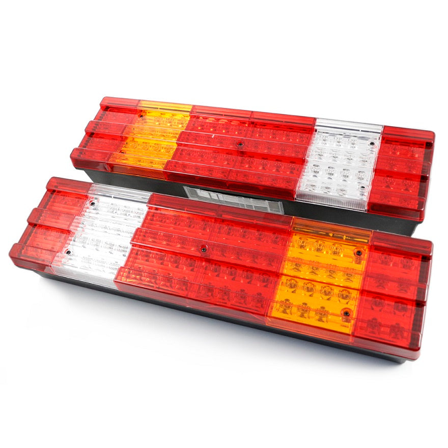 Feu arrière gauche à LED – adapté pour Mercedes Type, 24 V, 525 x 140 x 85 mm, entraxe de boulons 200 mm