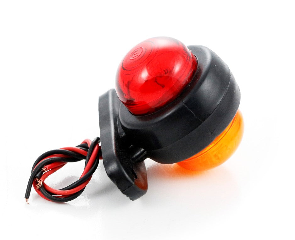 Feu de signalisation LED type corne, rouge/jaune, 24 V