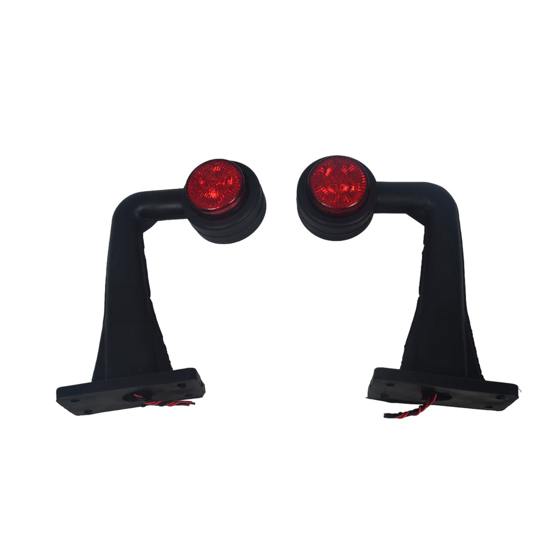 Jumbo LED Marker Light – 24V, 4 LED Dual-Color Red/White Curved Marker Lamp
