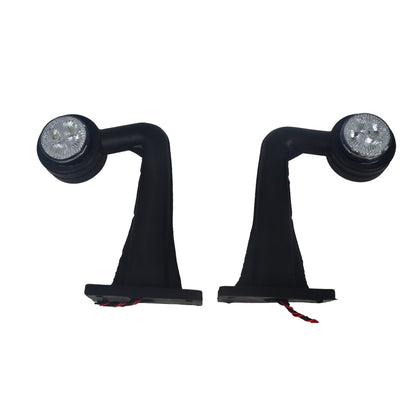 Μεγάλος LED πλαϊνός φανός σήμανσης – 24V, 4 LED διχρωμίας κόκκινο/λευκό, καμπύλος φανός σήμανσης