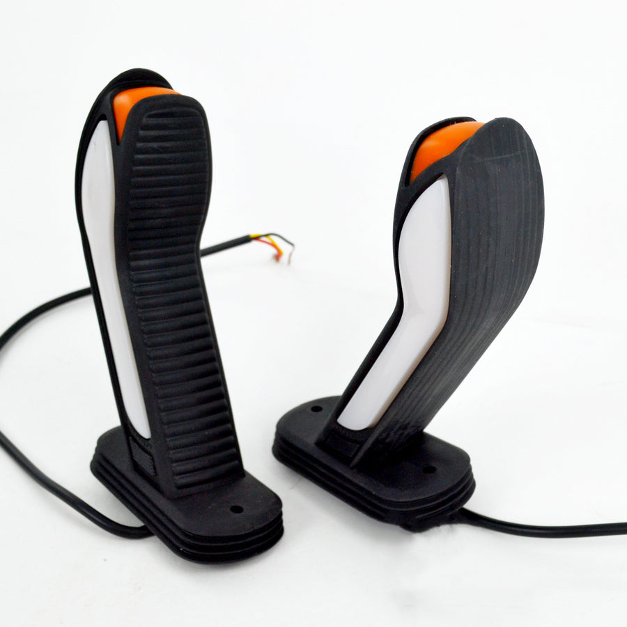 Dreifach-LED-Kobra-Hornleuchte, Neon-Effekt, dynamischer Blinker, 24V, Rot/Weiß/Gelb