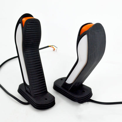 Dreifach-LED-Kobra-Hornleuchte, Neon-Effekt, dynamischer Blinker, 24V, Rot/Weiß/Gelb