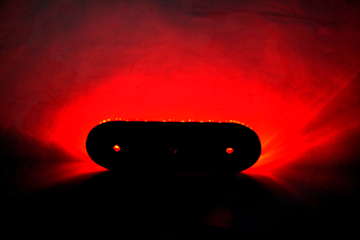 Οβάλ πλαϊνό φως θέσης LED, 20 LED, 24V, κόκκινο, Furkan