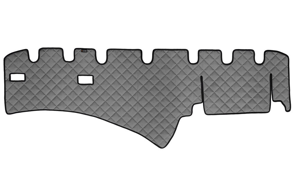 Tapis de tableau de bord – cuir synthétique (éco-cuir), gris, adapté pour Scania R 2009–2016