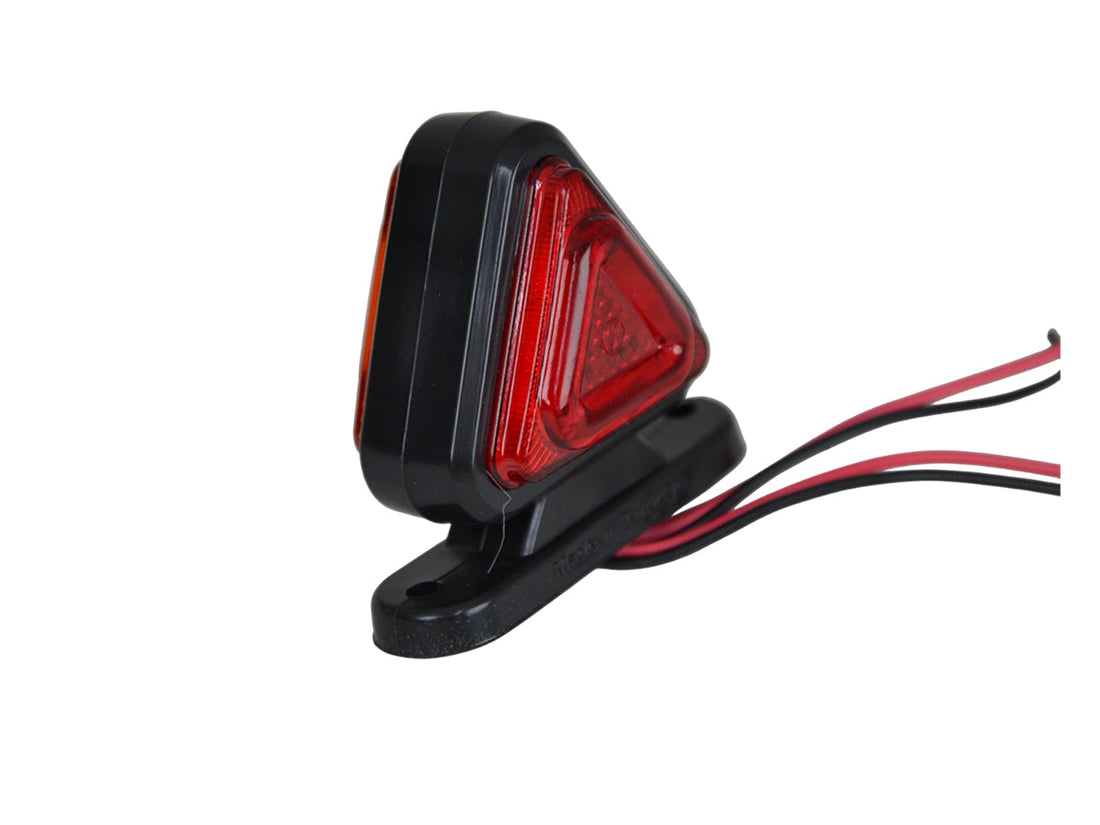 Dreieckige LED-Kabinenmarkierungsleuchte, 18 LED, Rot/Weiß, 12V/24V