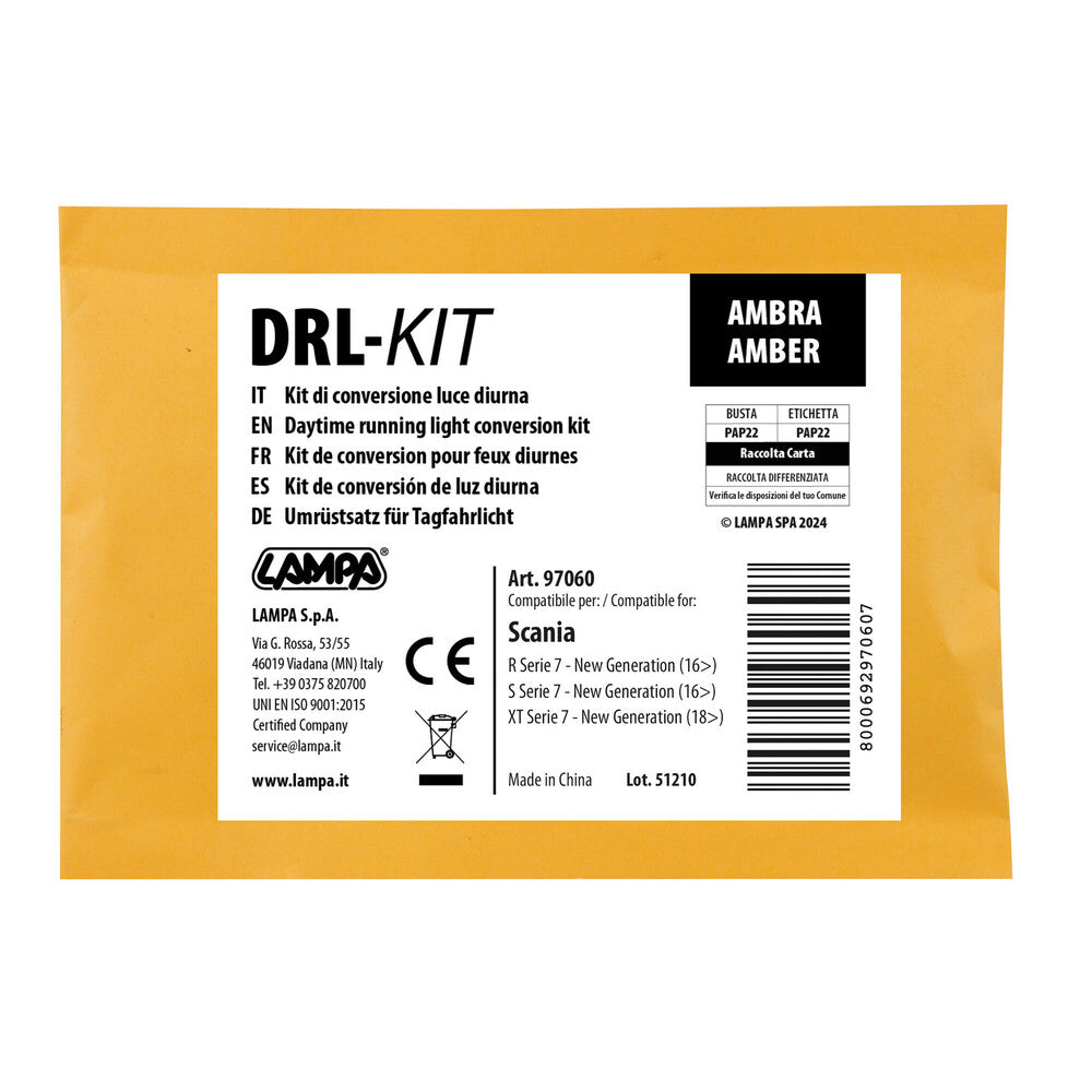 Feux de position LED ambre – adaptés pour Scania R/S NextGen 2017+, jeu de 2 (gauche/droite)