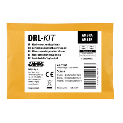 Feux de position LED ambre – adaptés pour Scania R/S NextGen 2017+, jeu de 2 (gauche/droite)
