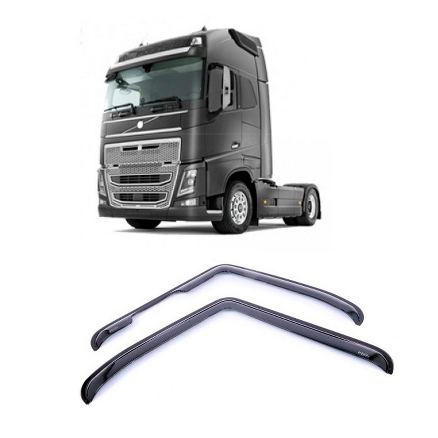 Wind Deflector Set – suitable for Volvo FH4 2013+, Transparent Black Finish