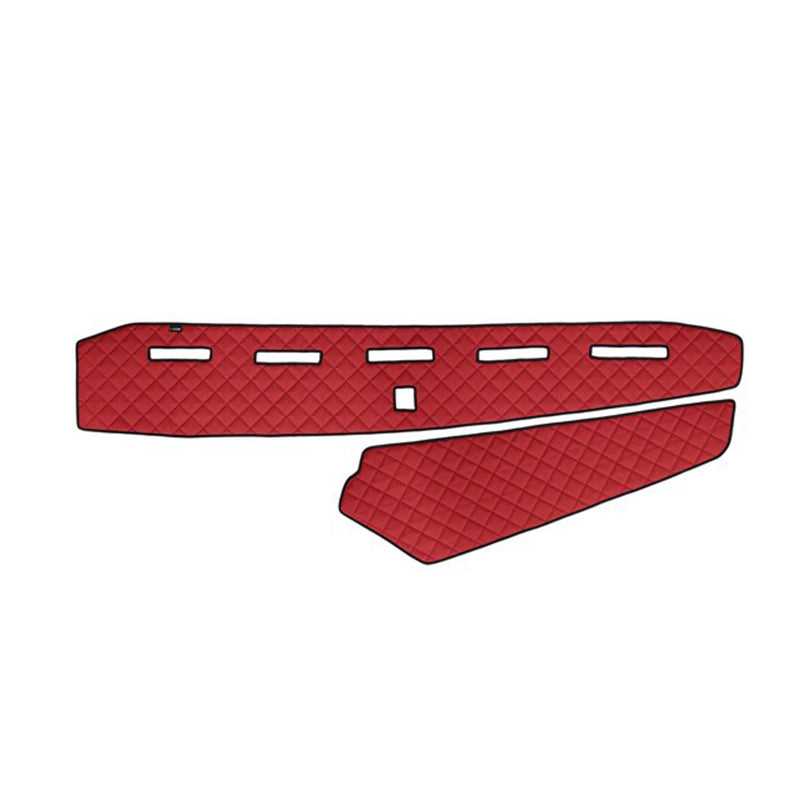 Tapis de tableau de bord – cuir synthétique (éco-cuir), rouge, adapté pour Volvo FH4 sans capteur, à partir de 2013