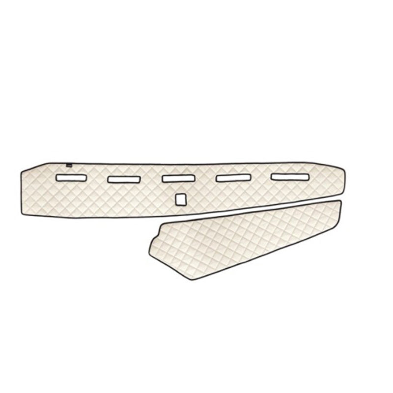 Tapis de tableau de bord – cuir synthétique (éco-cuir), beige, adapté pour Volvo FH4 sans capteur, 2013+