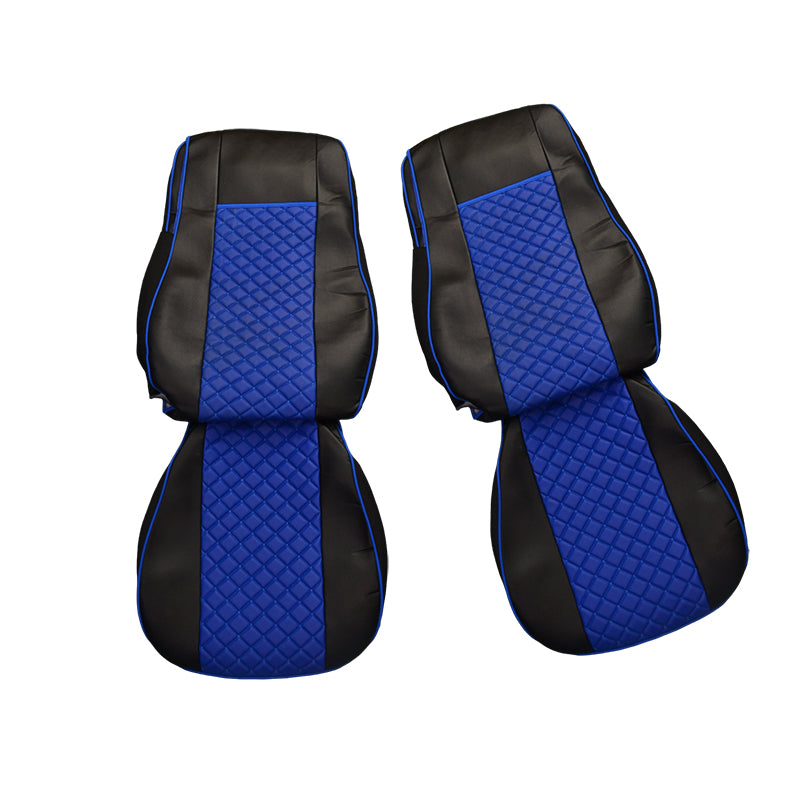 Housses de siège en cuir synthétique (éco-cuir) bleu adaptées pour DAF XF 106 2015–2021
