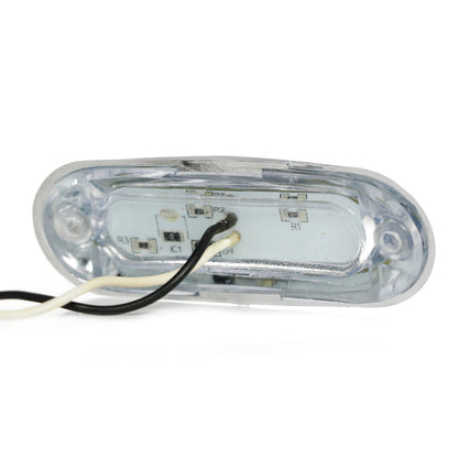 Feu de gabarit à LED blanc, boîtier chromé, 4 LED, feu de position 12 V