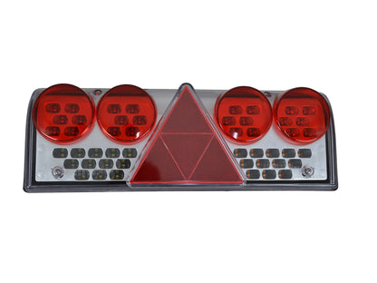 Feu arrière combiné LED, côté gauche, 24 V, 430×150×80 mm, avec câble