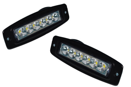 Projecteur LED encastré – 18 W, 6 diodes, fixation intégrée