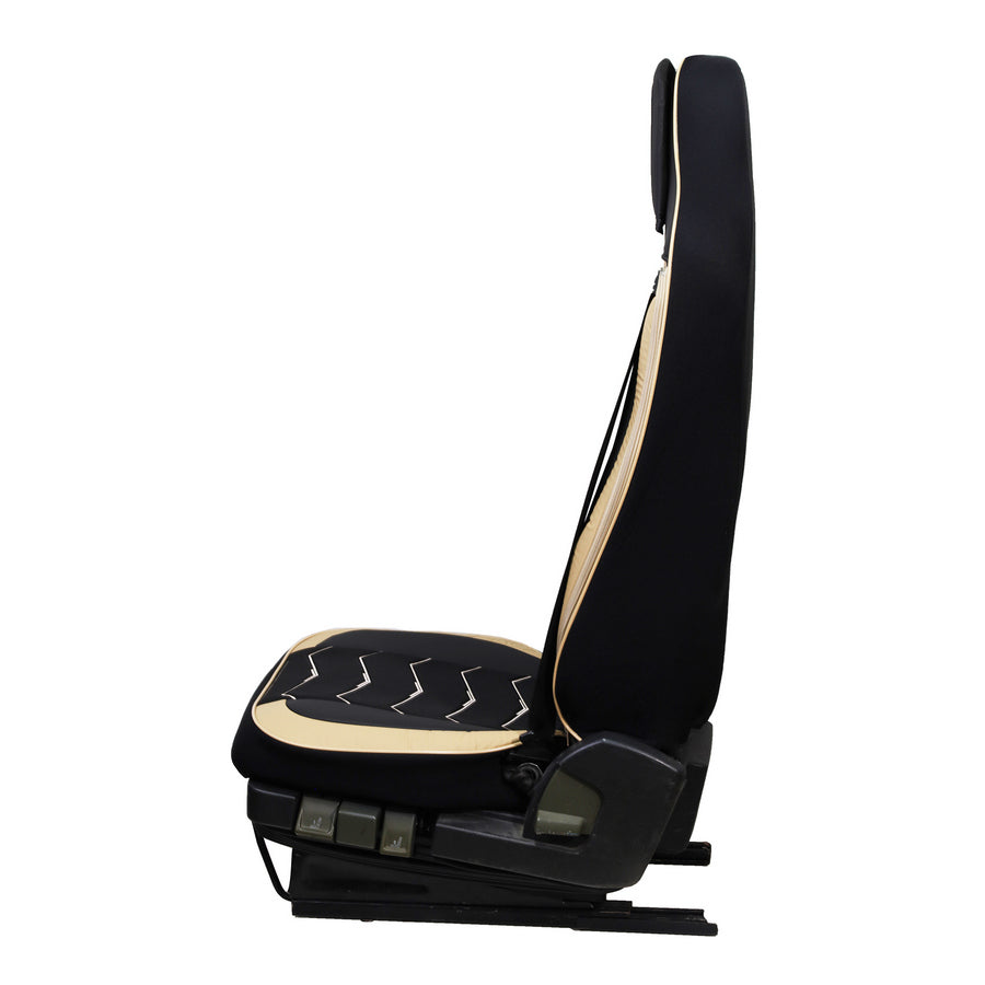 Housses de siège – adapté pour Renault Gama T 2014+, noir et beige, cuir et Alcantara