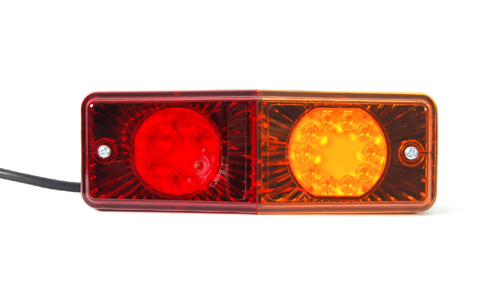 Small LED Trailer Tail Light, 12/24V, 16 LEDs, 200×70×60 mm