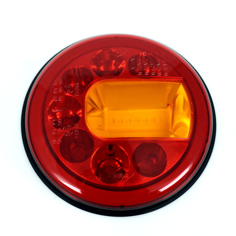 Kleine LED-Rückleuchte im Hamburger-Design, 12 cm, links/rechts, 12/24V