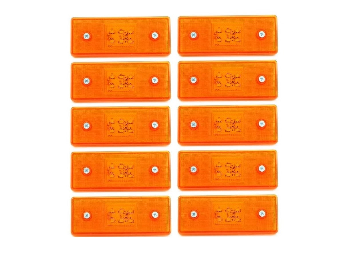 Feu de gabarit latéral LED jaune – 24 V, 6 LED, avec support de fixation