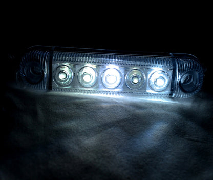 Weiße ovale LED-Umrissleuchte 24V – Positions- und Markierungsleuchte