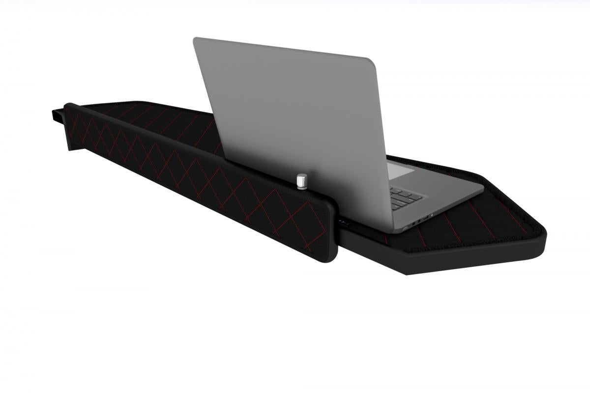 Table de tableau de bord longue avec LED – adaptée pour Volvo FH4, noire avec surpiqûres rouges