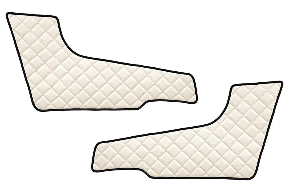 Tapis de porte – Jeu 2 pièces beige en cuir synthétique (éco-cuir) adapté pour Volvo FH4 2013+