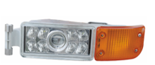 Projecteur avant gauche LED halogène avec DRL et clignotant ambre – adapté pour MAN TGA 2000–2009