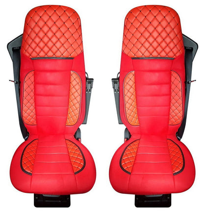 Deluxe Seat Covers suitable for DAF XF105 Euro 5 – Red, 2004–2013
