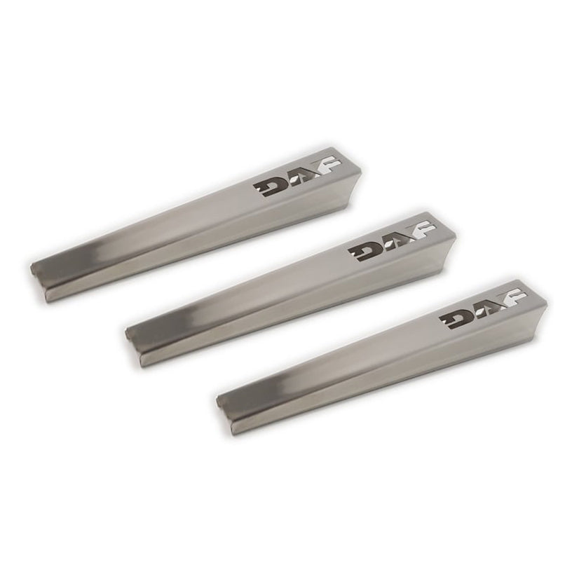 Jeu de caches d’essuie-glaces 3D adapté pour camions DAF – Inox, 3 x 183 mm