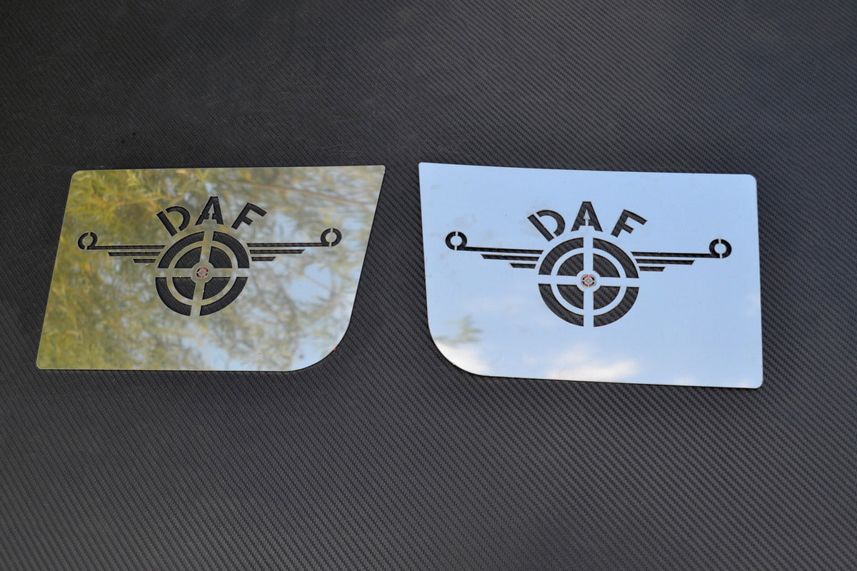 Edelstahl-Trittstufen-Dekoset – geeignet für DAF XF, Chrom-Nickel-Oberfläche